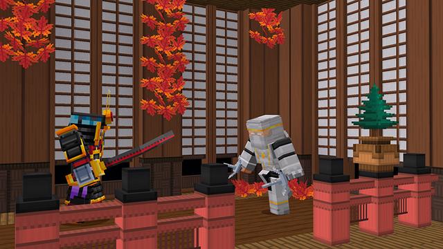 Screenshot of the Minecraft Bedrock Marketplace product Ninjas Add-On created by Diveblocks.