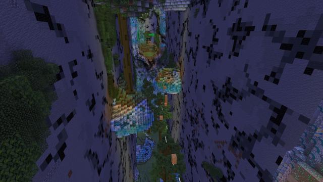 Screenshot of the Minecraft Bedrock Marketplace product Parkour Runner: Biomes 2 created by Diveblocks.
