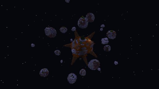 Screenshot of the Minecraft Bedrock Marketplace product Skyblock Galaxy created by Diveblocks.