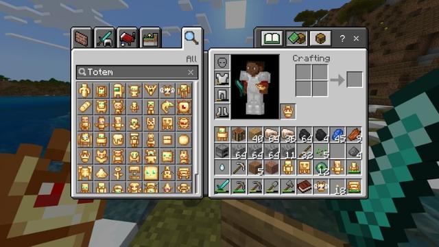 Screenshot of the Minecraft Bedrock Marketplace product Totems+ Add-On created by Diveblocks.