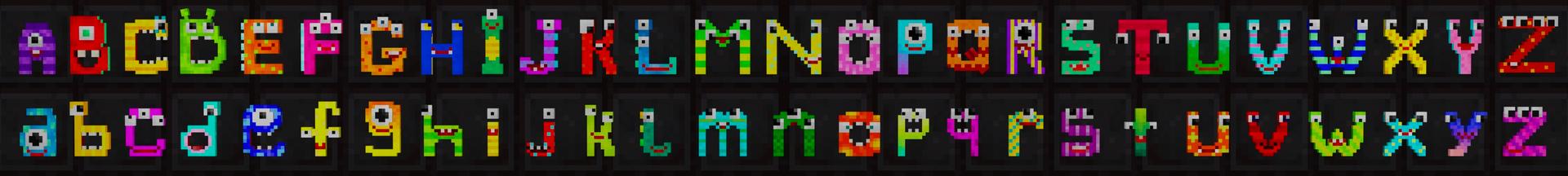 Panorama of the Minecraft Bedrock Marketplace product Find The Alphabet created by Doctor Benx.