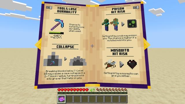 Screenshot of the Minecraft Bedrock Marketplace product Harder on Bedrock Add-On created by Doctor Benx.
