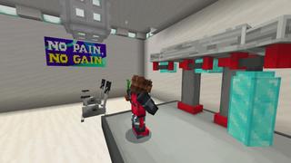 Screenshot of the Minecraft Bedrock Marketplace product Muscle Tycoon created by Doctor Benx.