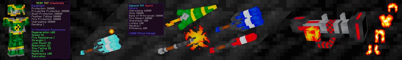 Panorama of the Minecraft Bedrock Marketplace product TNT Lucky Block Tower created by Doctor Benx.