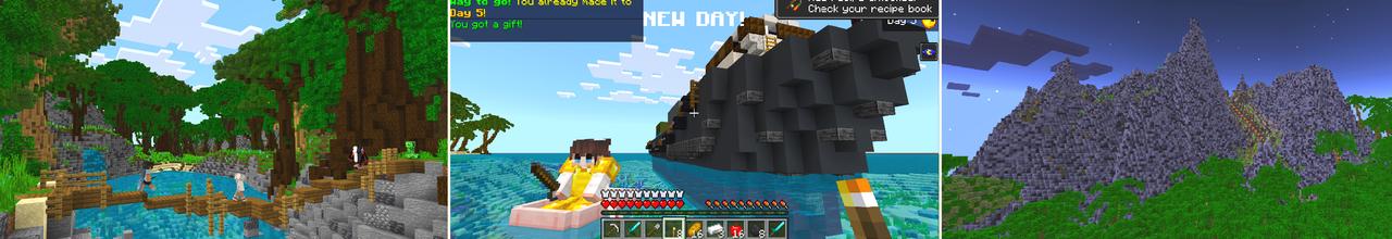 Panorama of the Minecraft Bedrock Marketplace product 100 Days Hardcore Island created by Dodo Studios.