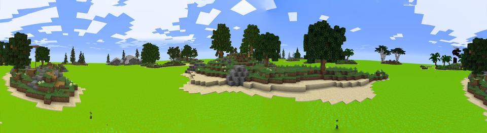 Panorama of the Minecraft Bedrock Marketplace product Acid Island Classic created by Dodo Studios.