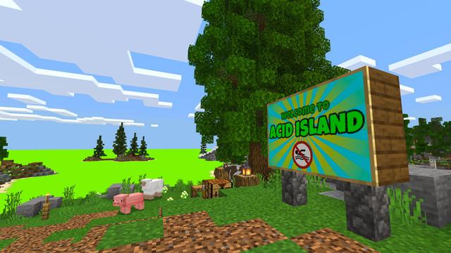 Screenshot of the Minecraft Bedrock Marketplace product Acid Island Classic created by Dodo Studios.