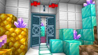 Screenshot of the Minecraft Bedrock Marketplace product Blue vs Pink Secret Base created by Dodo Studios.