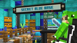 Screenshot of the Minecraft Bedrock Marketplace product Blue vs Pink Secret Base created by Dodo Studios.