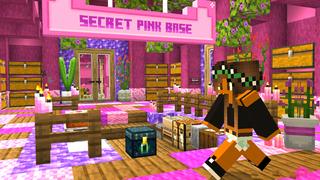 Screenshot of the Minecraft Bedrock Marketplace product Blue vs Pink Secret Base created by Dodo Studios.