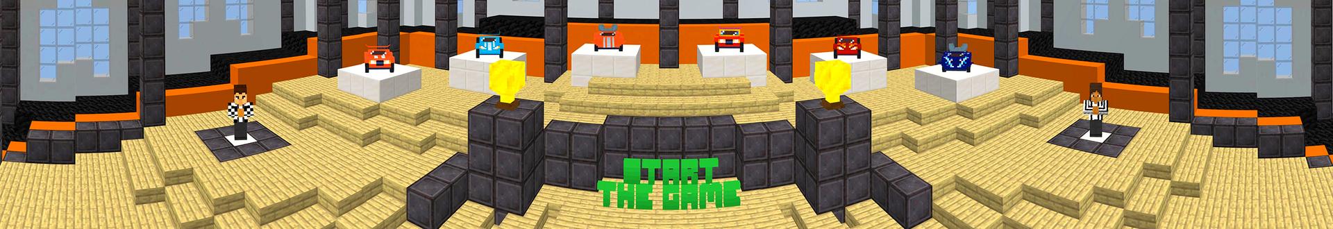 Panorama of the Minecraft Bedrock Marketplace product Car Soccer created by Dodo Studios.