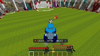 Screenshot of the Minecraft Bedrock Marketplace product Car Soccer created by Dodo Studios.