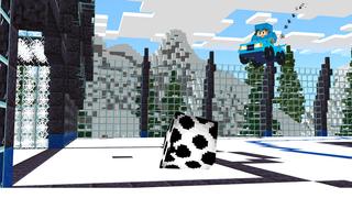 Screenshot of the Minecraft Bedrock Marketplace product Car Soccer created by Dodo Studios.