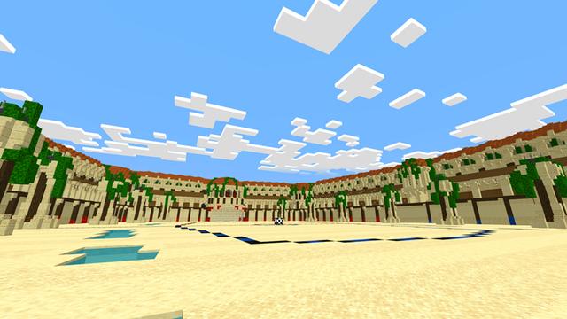Screenshot of the Minecraft Bedrock Marketplace product Car Soccer created by Dodo Studios.