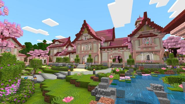 Screenshot of the Minecraft Bedrock Marketplace product Cherry Blossom House created by Dodo Studios.