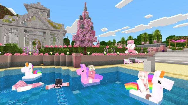Screenshot of the Minecraft Bedrock Marketplace product Cherry Blossom House created by Dodo Studios.