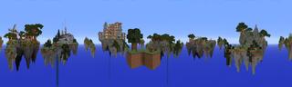 Panorama of the Minecraft Bedrock Marketplace product City Skyblock created by Dodo Studios.