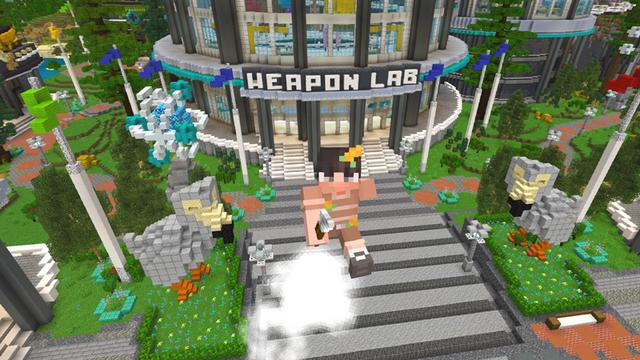 Screenshot of the Minecraft Bedrock Marketplace product Combine Weapons created by Dodo Studios.