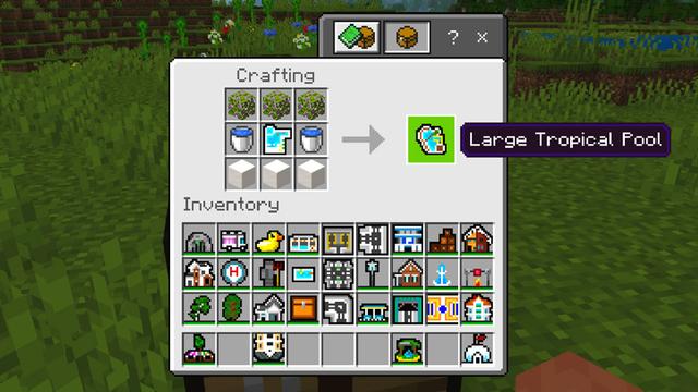 Screenshot of the Minecraft Bedrock Marketplace product Craftable Builds Add-On created by Dodo Studios.
