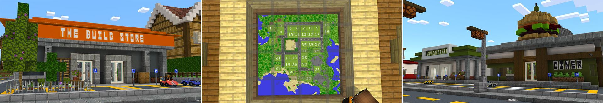 Panorama of the Minecraft Bedrock Marketplace product Craftable City created by Dodo Studios.