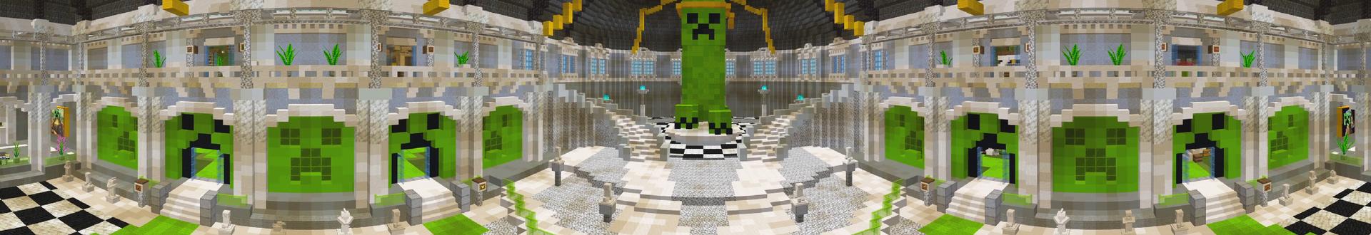 Panorama of the Minecraft Bedrock Marketplace product Creeper Base created by Dodo Studios.
