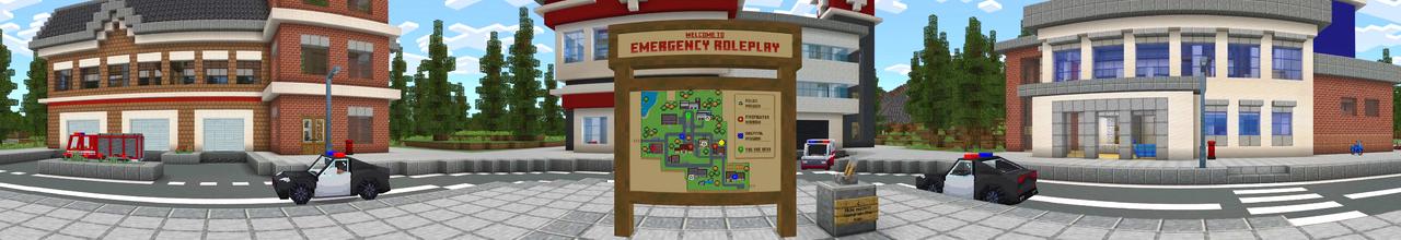 Panorama of the Minecraft Bedrock Marketplace product Emergency Roleplay created by Dodo Studios.