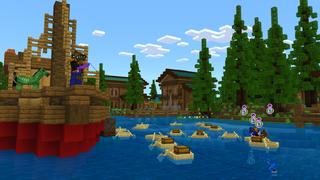 Screenshot of the Minecraft Bedrock Marketplace product Fishing Gives OP Loot created by Dodo Studios.