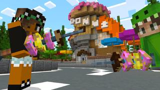 Screenshot of the Minecraft Bedrock Marketplace product Food Weapons created by Dodo Studios.