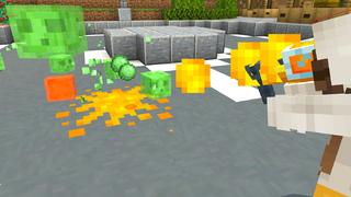 Screenshot of the Minecraft Bedrock Marketplace product Food Weapons created by Dodo Studios.