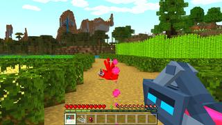 Screenshot of the Minecraft Bedrock Marketplace product Food Weapons created by Dodo Studios.