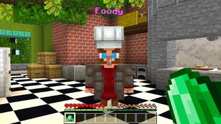 Screenshot of the Minecraft Bedrock Marketplace product Food Weapons created by Dodo Studios.