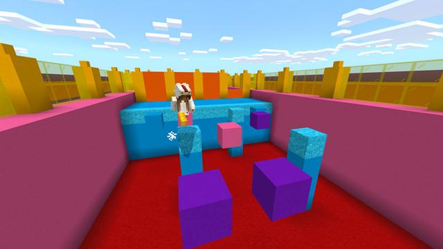 Screenshot of the Minecraft Bedrock Marketplace product Funny Parkour created by Dodo Studios.
