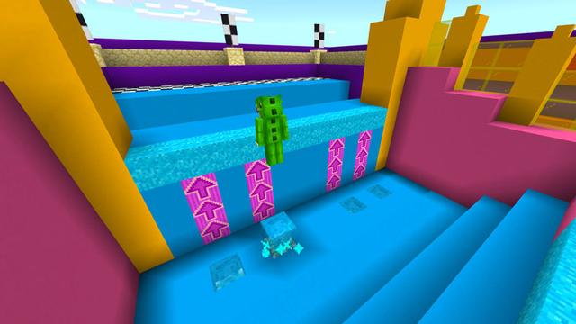 Screenshot of the Minecraft Bedrock Marketplace product Funny Parkour created by Dodo Studios.