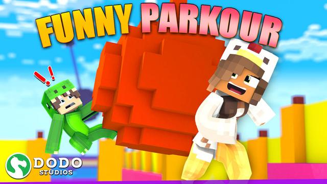 Thumbnail of the Minecraft Bedrock Marketplace product Funny Parkour created by Dodo Studios.