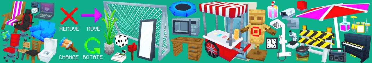 Panorama of the Minecraft Bedrock Marketplace product Furniture Pack created by Dodo Studios.