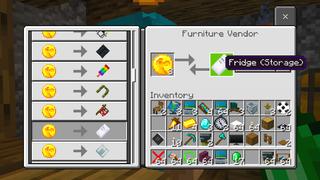 Screenshot of the Minecraft Bedrock Marketplace product Furniture Pack created by Dodo Studios.