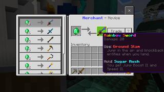 Screenshot of the Minecraft Bedrock Marketplace product God Weapons created by Dodo Studios.