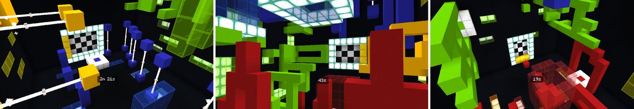 Panorama of the Minecraft Bedrock Marketplace product Gravity Parkour created by Dodo Studios.