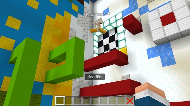 Screenshot of the Minecraft Bedrock Marketplace product Gravity Parkour created by Dodo Studios.