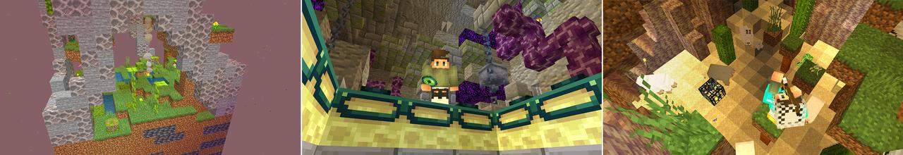 Panorama of the Minecraft Bedrock Marketplace product Hardcore One Chunk Challenge created by Dodo Studios.