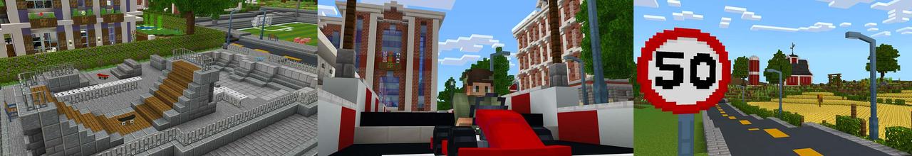 Panorama of the Minecraft Bedrock Marketplace product High School Roleplay created by Dodo Studios.