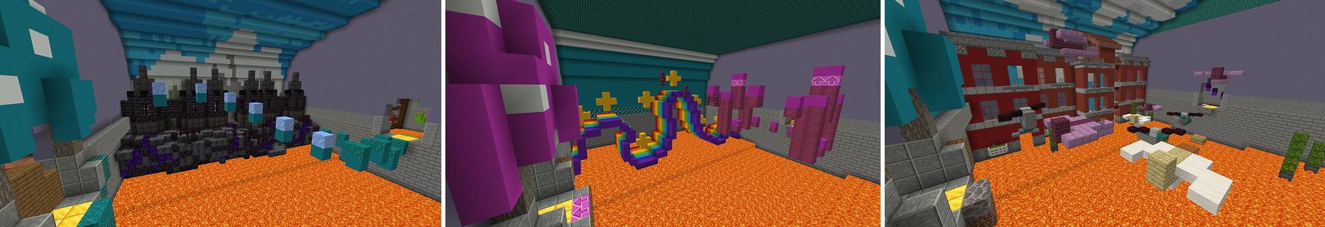 Panorama of the Minecraft Bedrock Marketplace product Infinity Lava Parkour created by Dodo Studios.