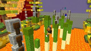 Screenshot of the Minecraft Bedrock Marketplace product Infinity Lava Parkour created by Dodo Studios.