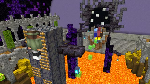 Screenshot of the Minecraft Bedrock Marketplace product Infinity Lava Parkour created by Dodo Studios.