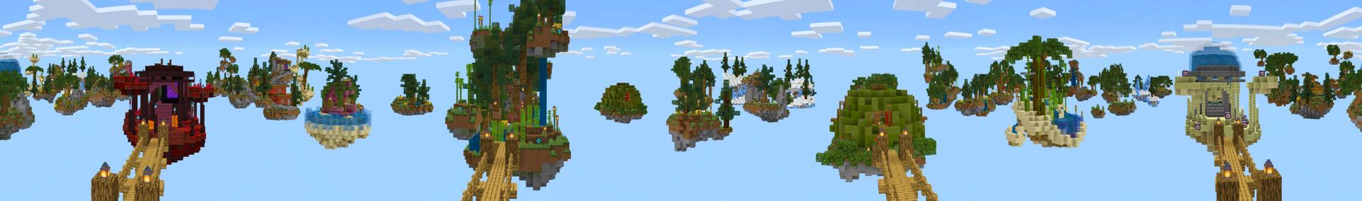 Panorama of the Minecraft Bedrock Marketplace product Infinity Lucky Block Skyblock created by Dodo Studios.