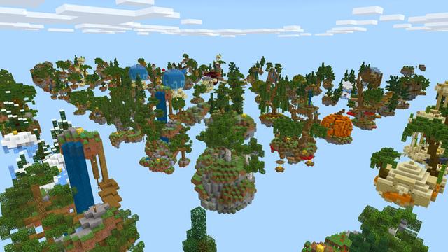 Screenshot of the Minecraft Bedrock Marketplace product Infinity Lucky Block Skyblock created by Dodo Studios.