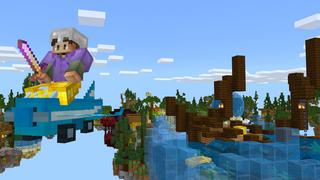 Screenshot of the Minecraft Bedrock Marketplace product Infinity Lucky Block Skyblock created by Dodo Studios.