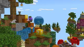 Screenshot of the Minecraft Bedrock Marketplace product Infinity Lucky Block Skyblock created by Dodo Studios.