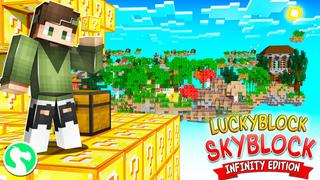 Thumbnail of the Minecraft Bedrock Marketplace product Infinity Lucky Block Skyblock created by Dodo Studios.