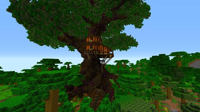 Screenshot of the Minecraft Bedrock Marketplace product Jungle Treehouse created by Dodo Studios.
